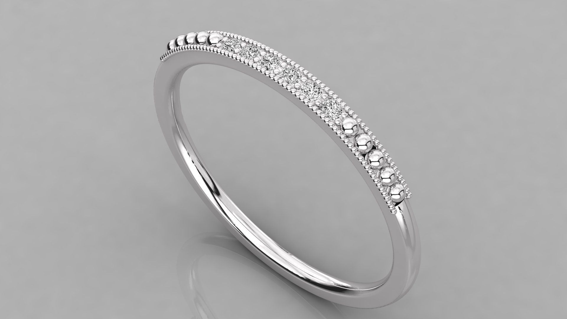 Women solitaire ring 3dm stl render detail 3D print model_2