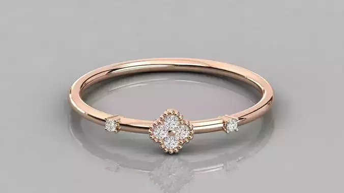 Women solitaire ring 3dm stl render detail 