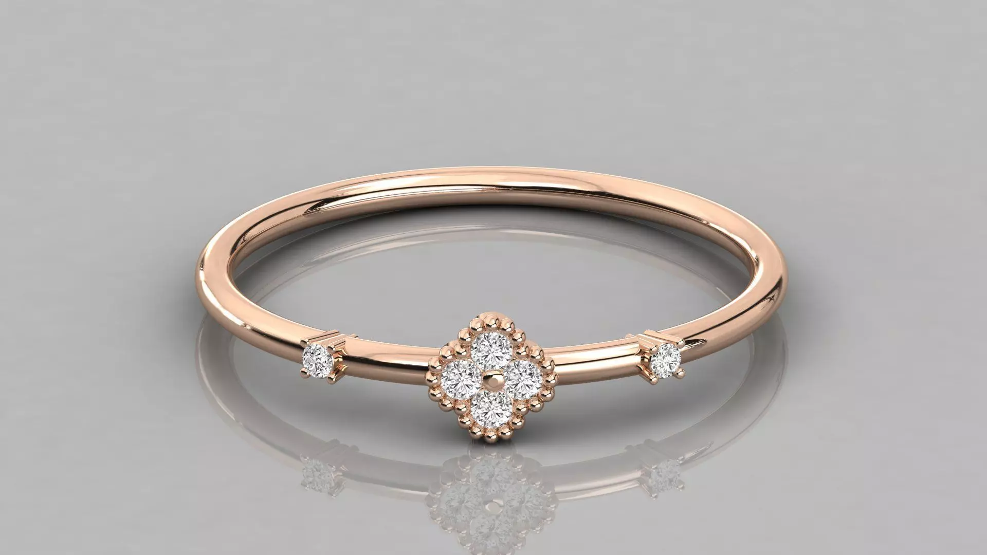 Women solitaire ring 3dm stl render detail  3D print model_0