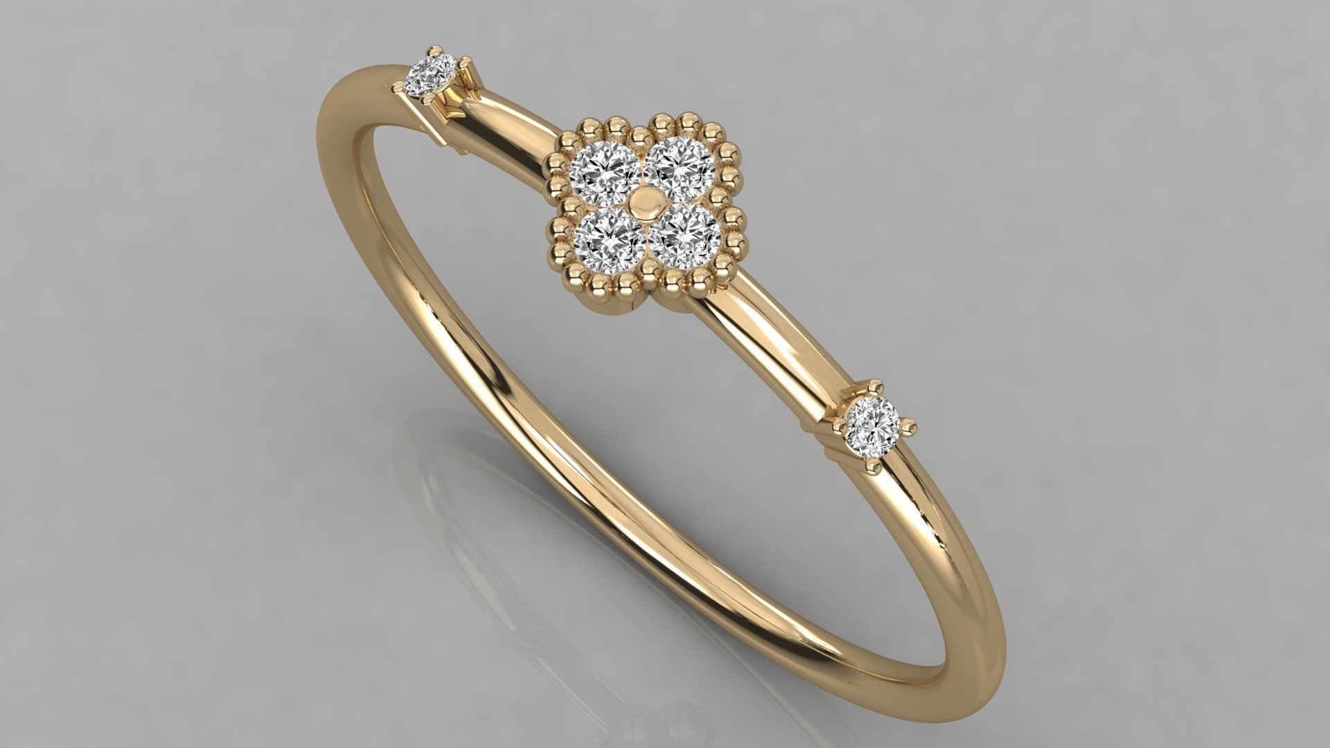 Women solitaire ring 3dm stl render detail  3D print model_3