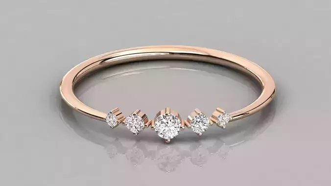 Women solitaire ring 3dm stl render detail 