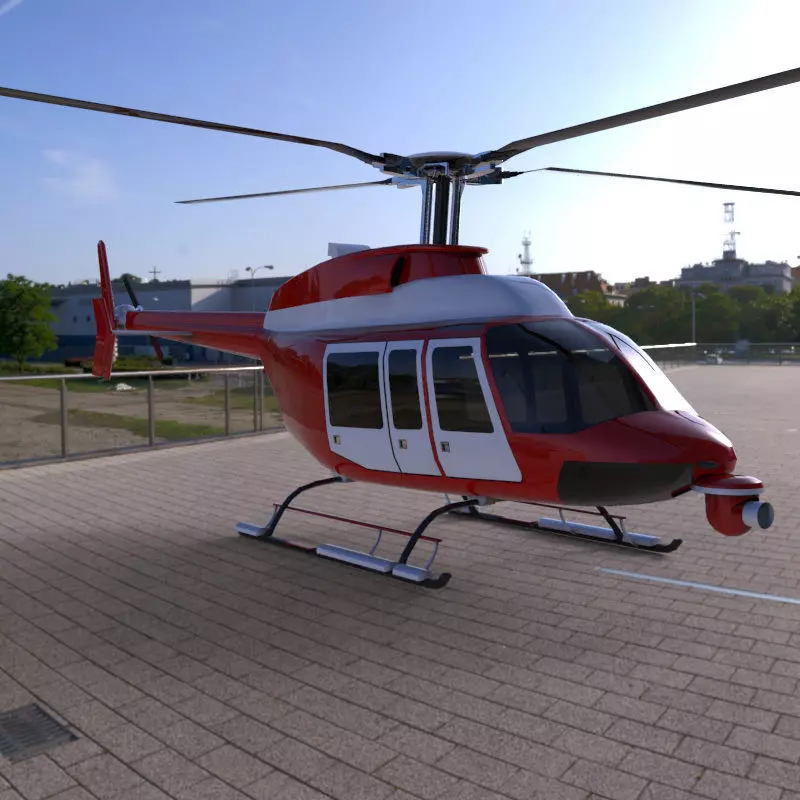 Bell 407 Jetranger 3D model_0