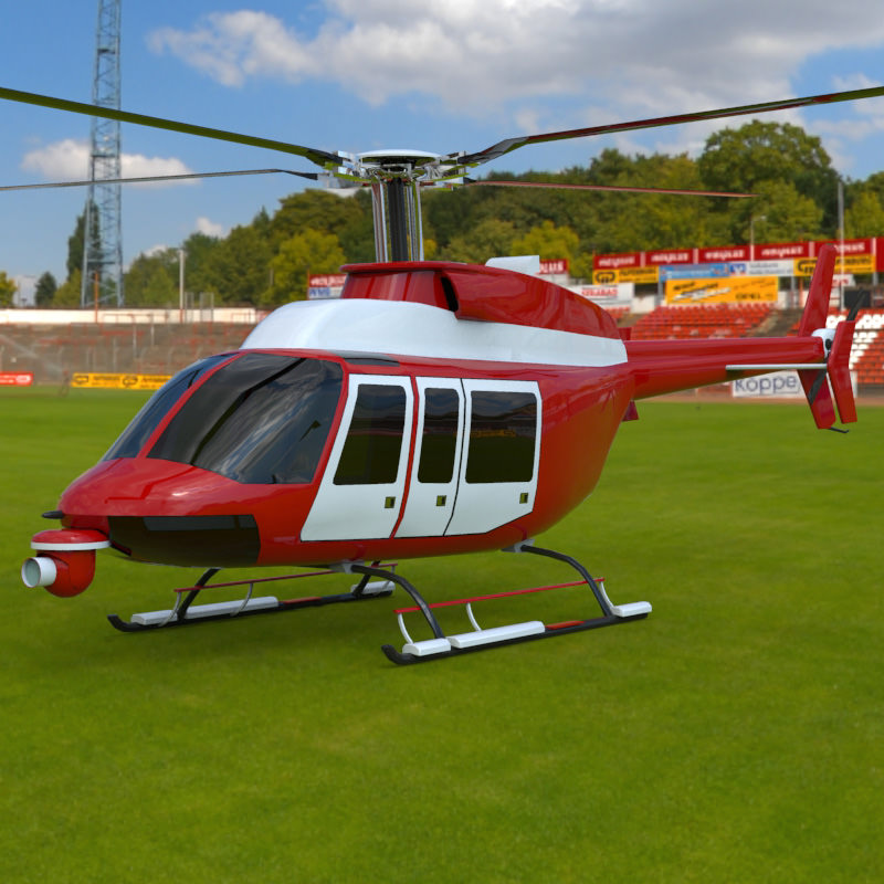 Bell 407 Jetranger 3D model_1