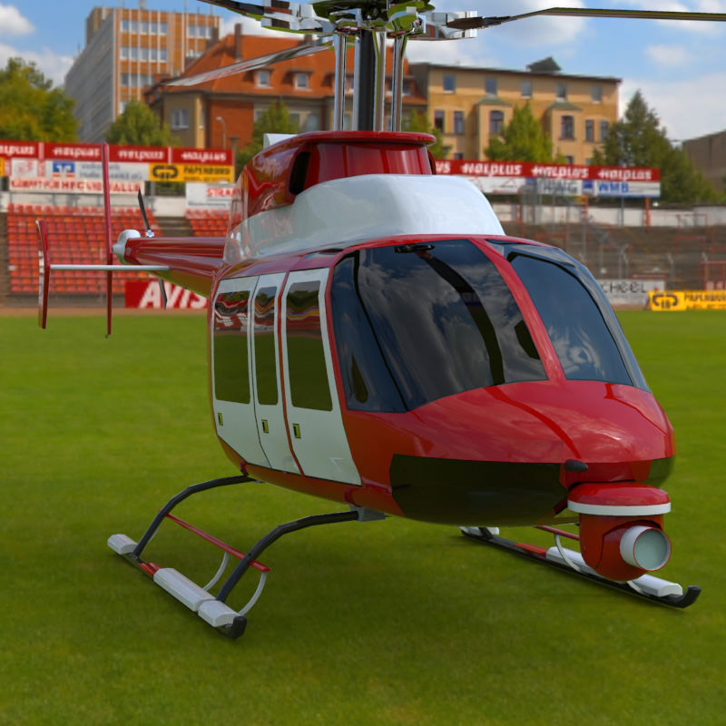 Bell 407 Jetranger 3D model_2