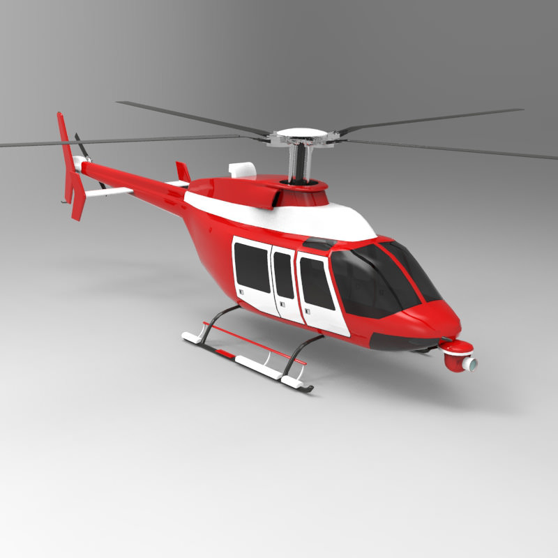 Bell 407 Jetranger 3D model_7