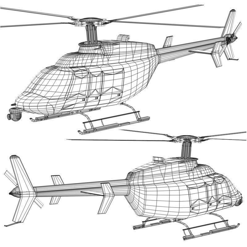 Bell 407 Jetranger 3D model_9