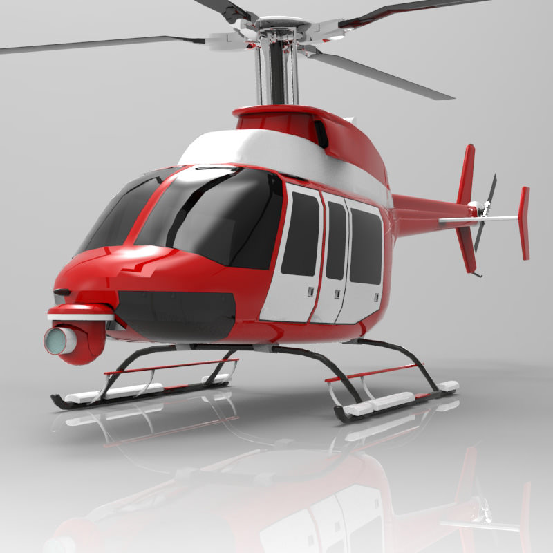 Bell 407 Jetranger 3D model_8