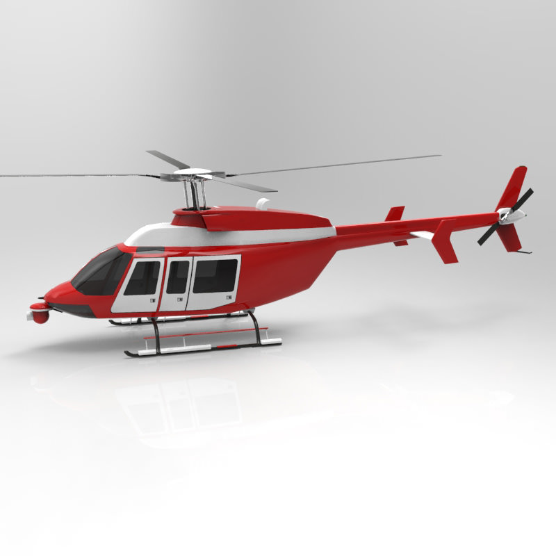 Bell 407 Jetranger 3D model_3