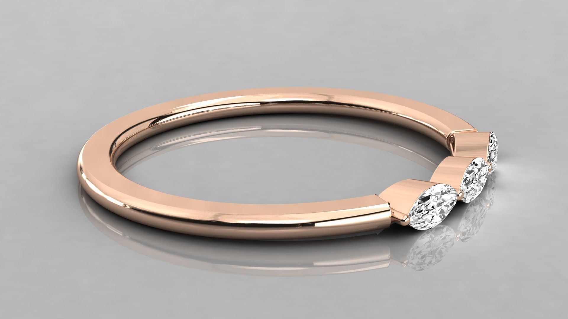 Women solitaire ring 3dm stl render detail  3D print model_4