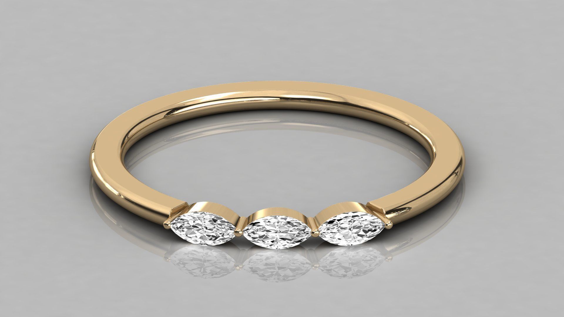 Women solitaire ring 3dm stl render detail  3D print model_8