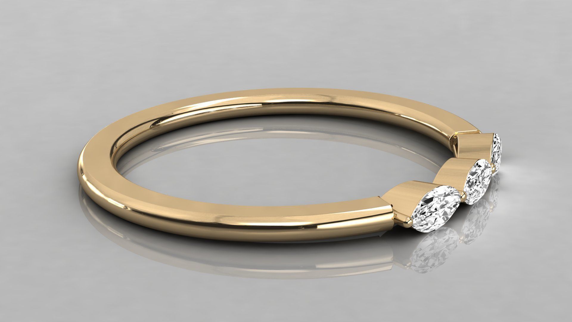 Women solitaire ring 3dm stl render detail  3D print model_6