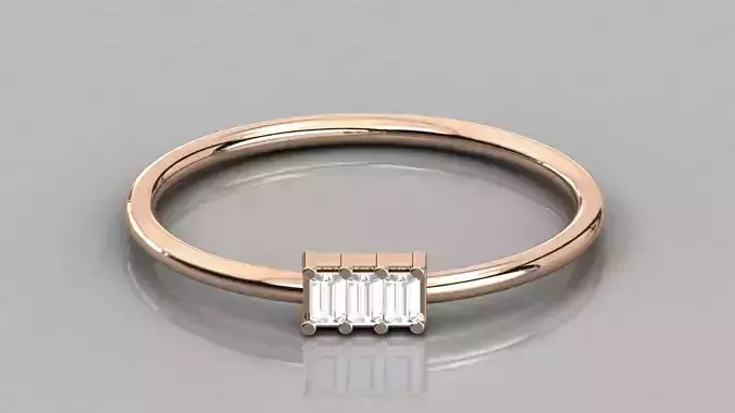 Women solitaire ring 3dm stl render detail  3D print model