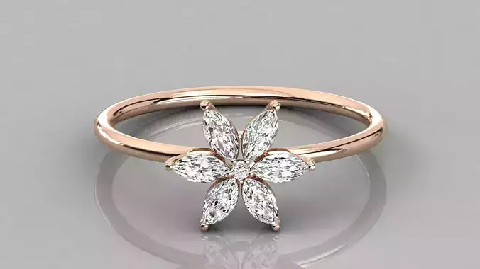Women solitaire ring 3dm stl render detail  3D print model