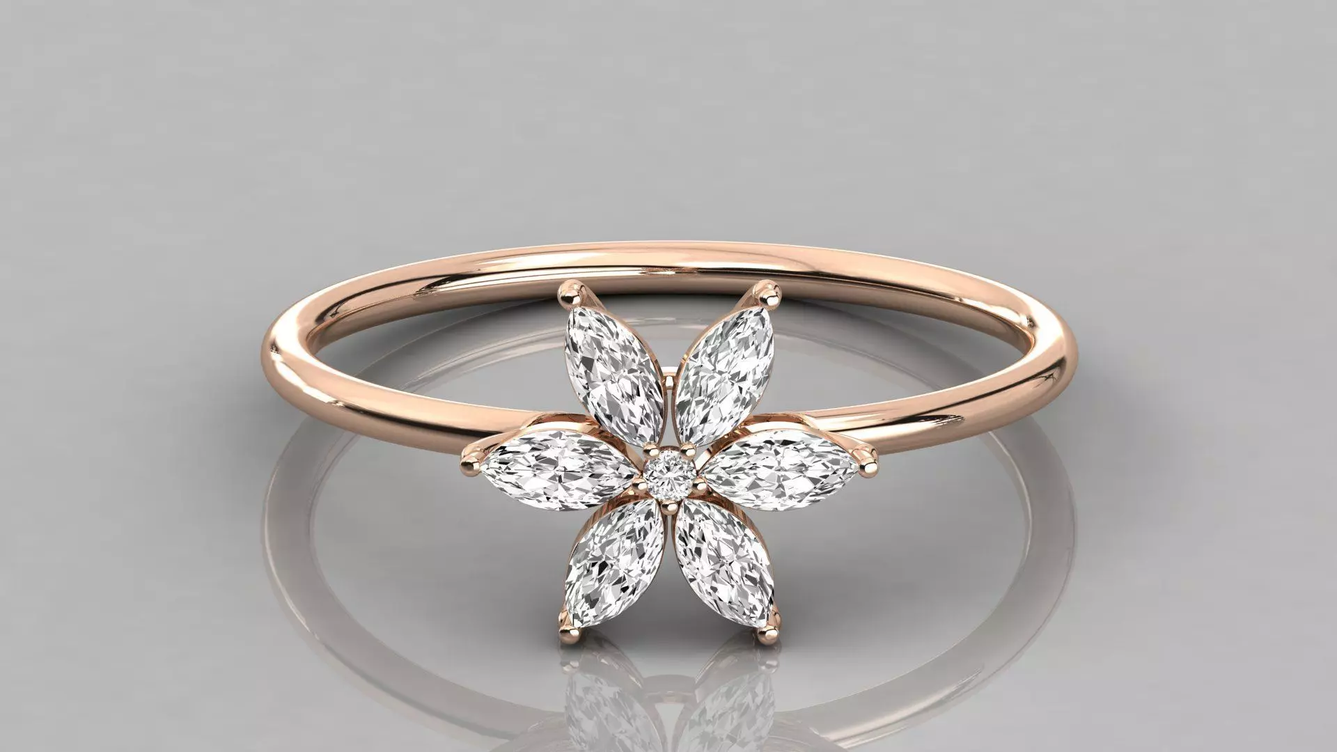 Women solitaire ring 3dm stl render detail  3D print model_0