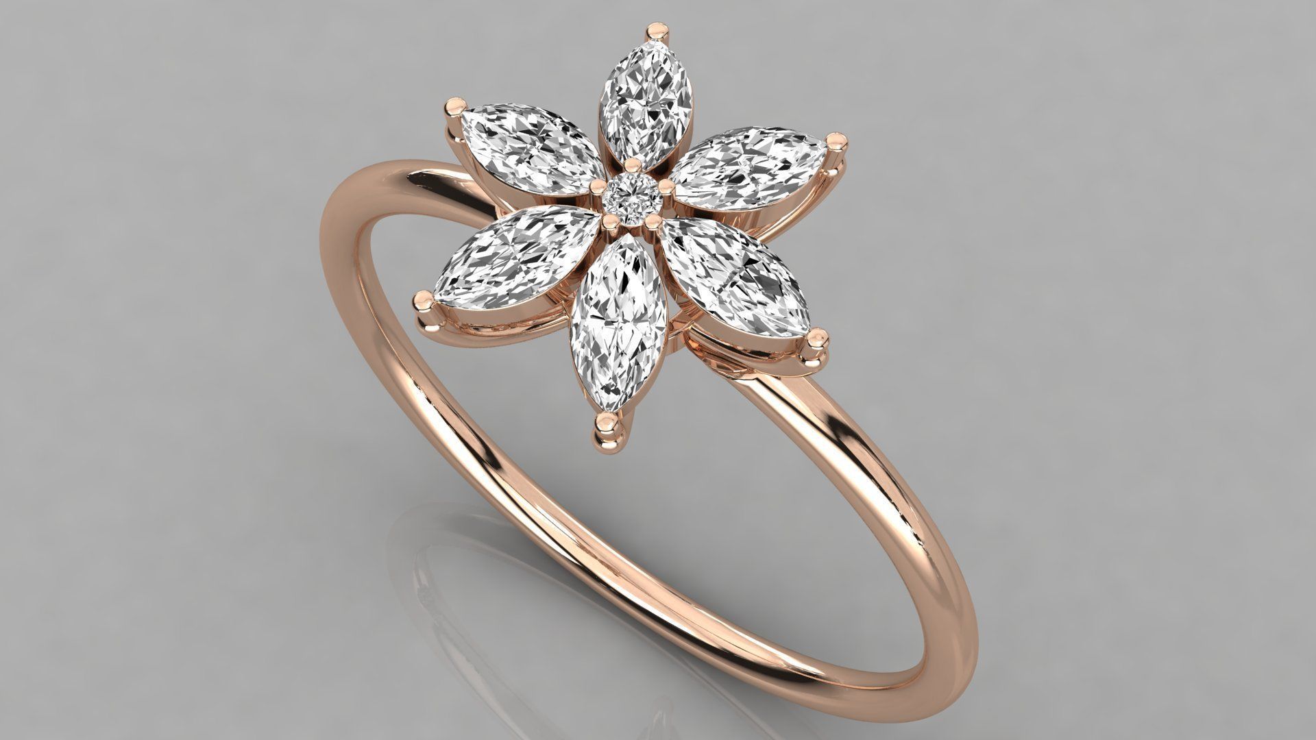 Women solitaire ring 3dm stl render detail  3D print model_1