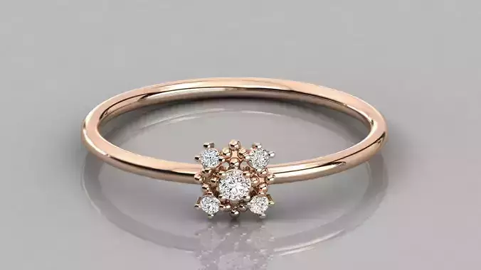 Women solitaire ring 3dm stl render detail 