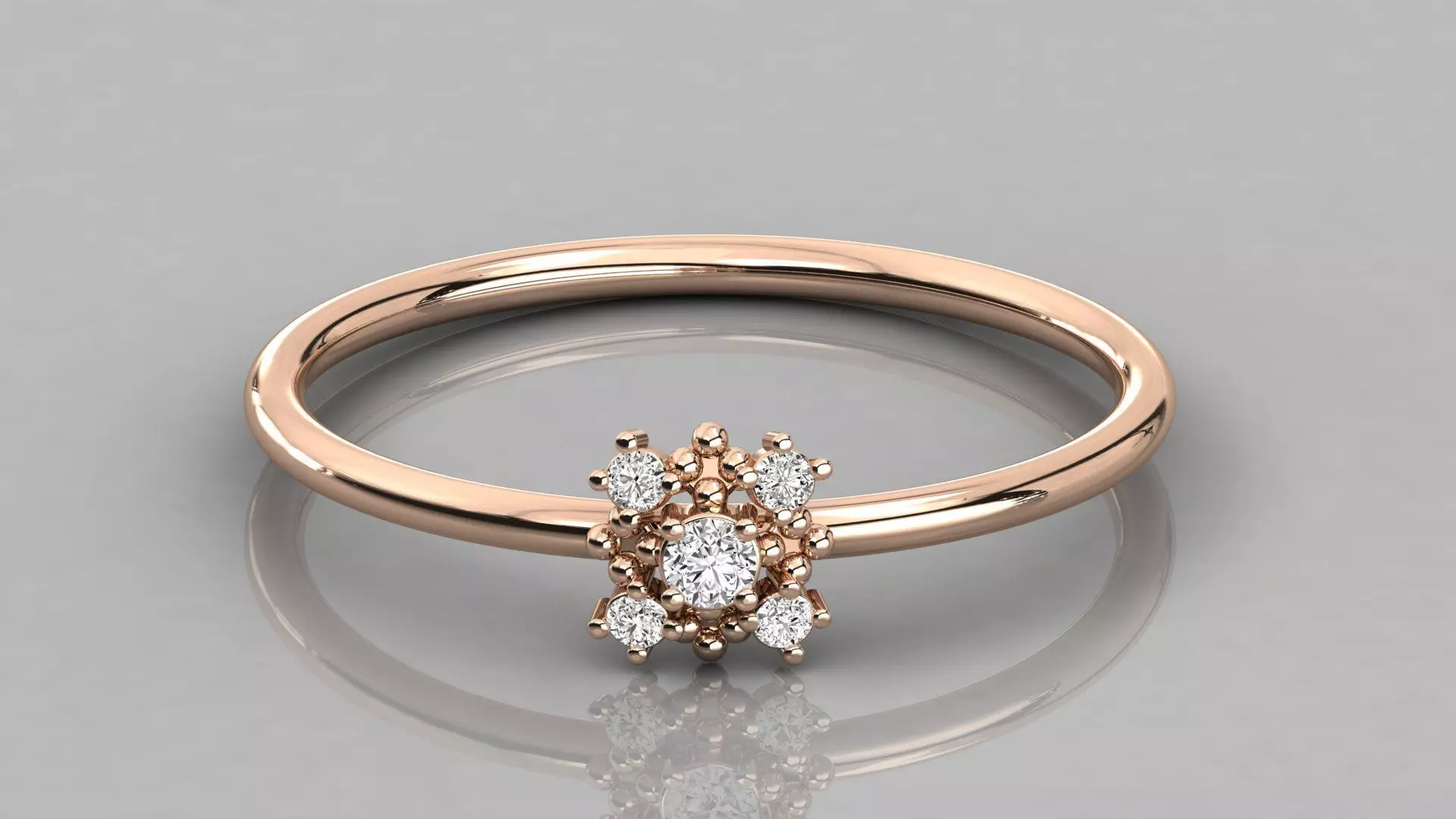 Women solitaire ring 3dm stl render detail  3D print model_0