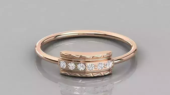 Women solitaire ring 3dm stl render detail 