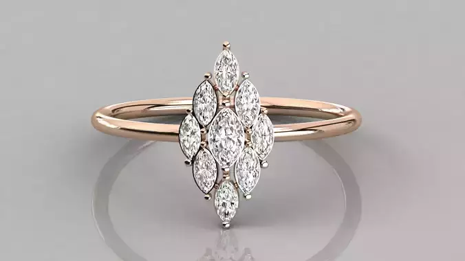 Women solitaire ring 3dm stl render detail 