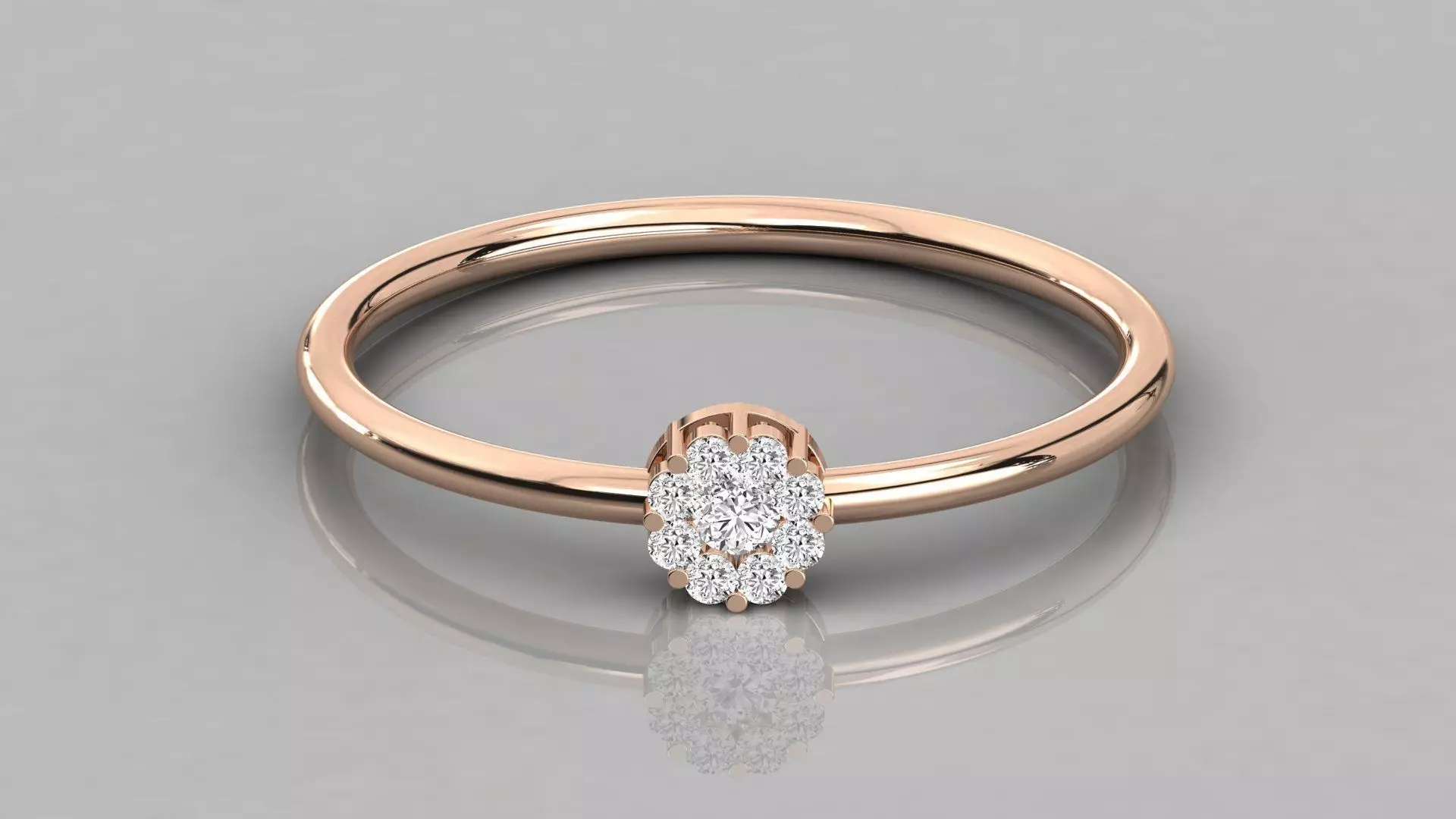 Women solitaire ring 3dm stl render detail 3D print model