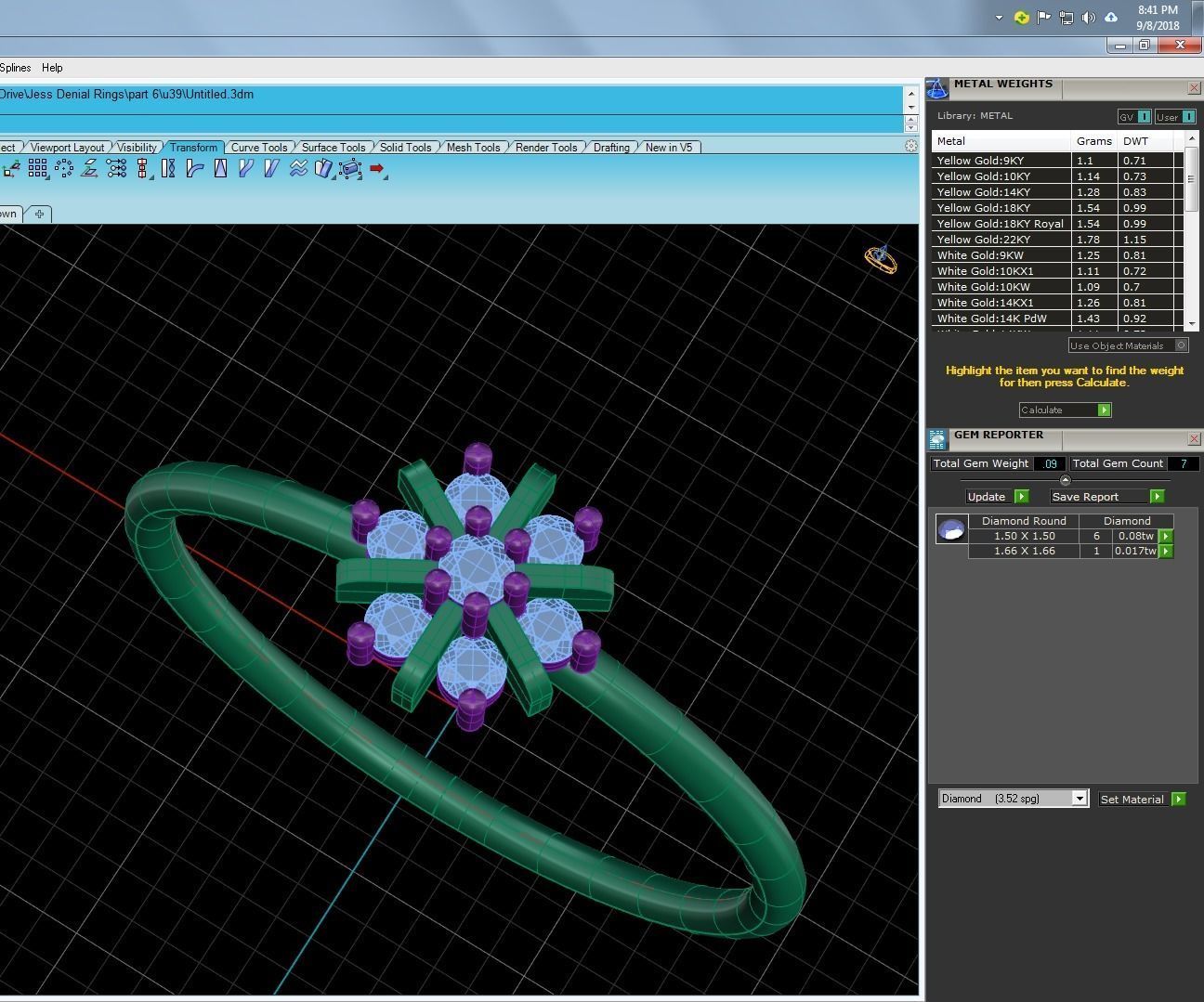 Women solitaire ring 3dm stl render detail 3D print model_9