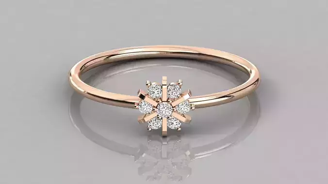 Women solitaire ring 3dm stl render detail 