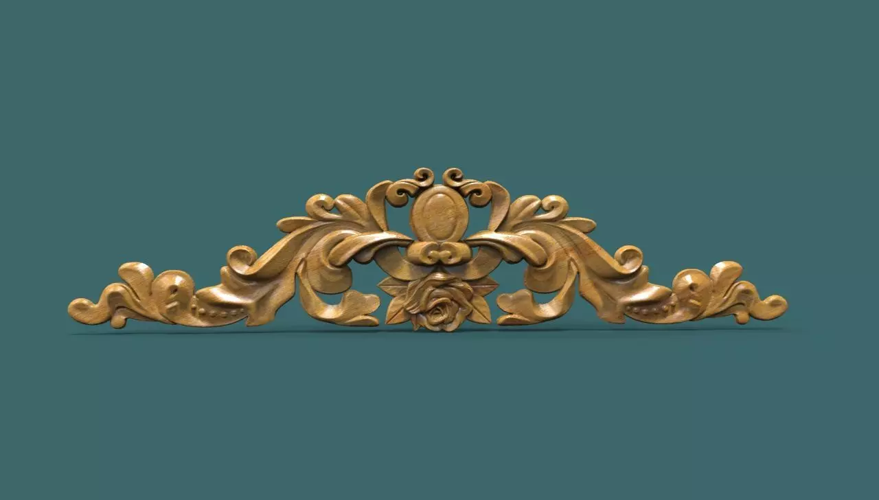 The Central decorative element 3d stl model for cnc 3D print model