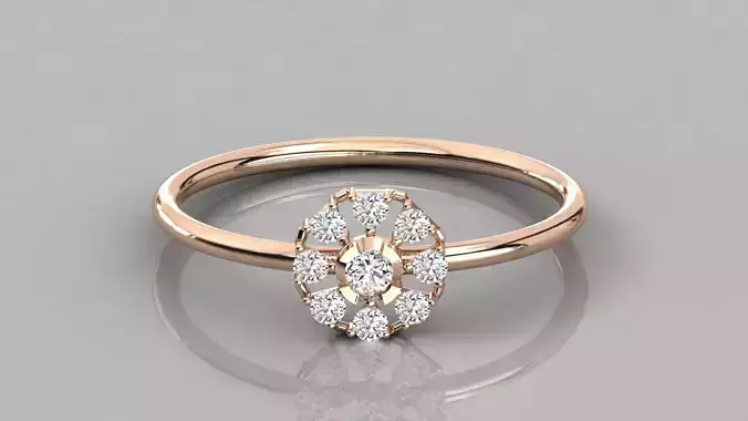 Women solitaire ring 3dm stl render detail 