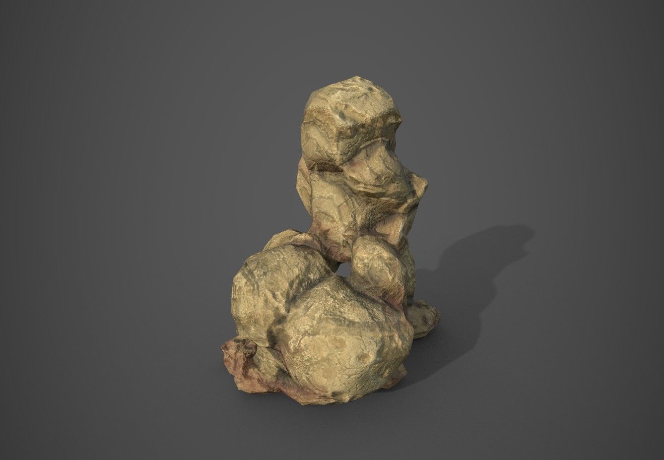 Rock 06 Low-poly 3D model_1