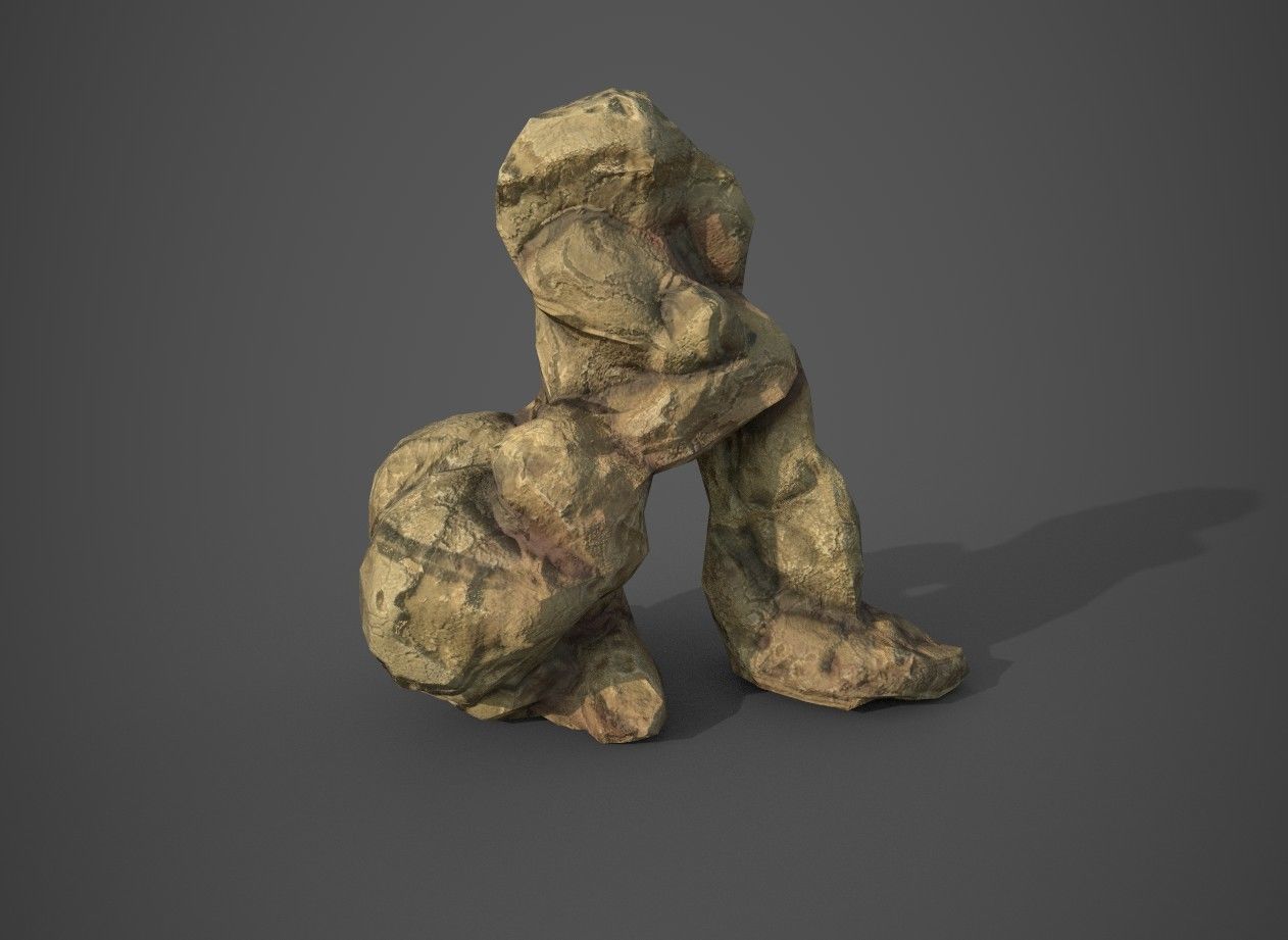 Rock 06 Low-poly 3D model_4