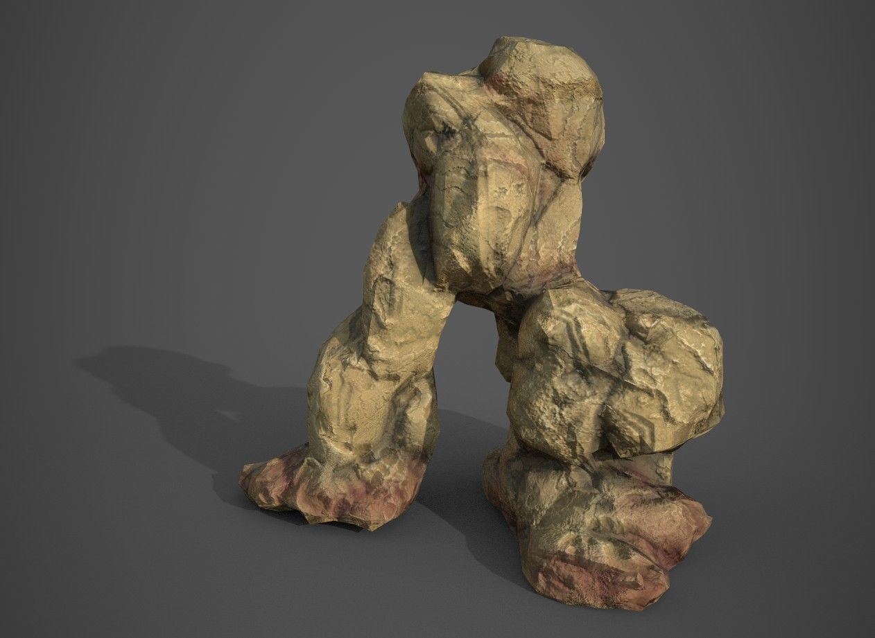 Rock 06 Low-poly 3D model_3