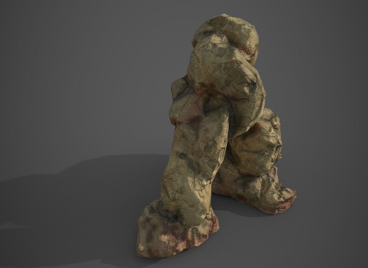 Rock 06 Low-poly 3D model_2