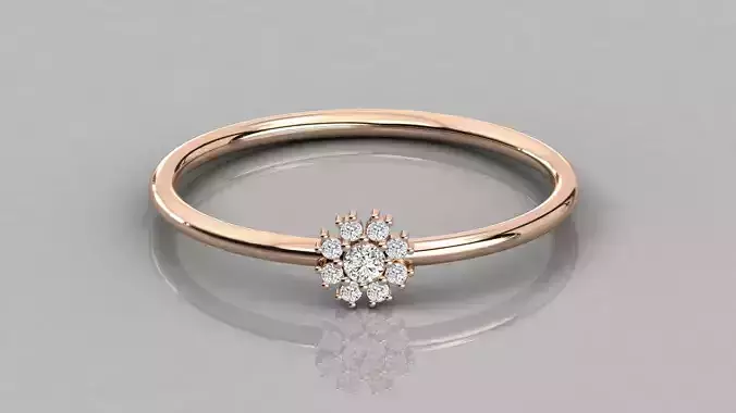 Women solitaire ring 3dm stl render detail  3D print model