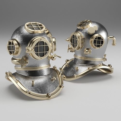 Diver Helmet 3D model