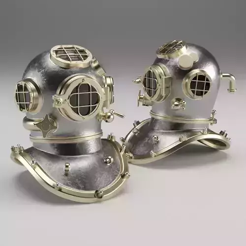 Diver Helmet 3D model