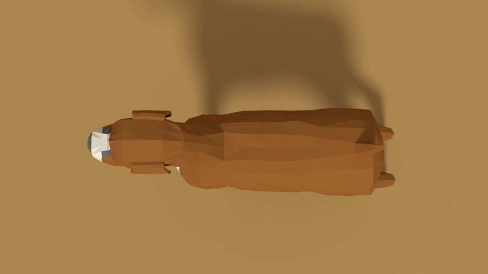 Low Poly Cartoon Boxer Dog Low-poly 3D model_7