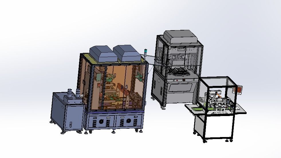 Combination of laminating machine 3D model_9