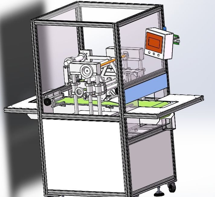 Combination of laminating machine 3D model_12