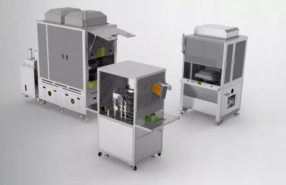 Combination of laminating machine 3D model_0