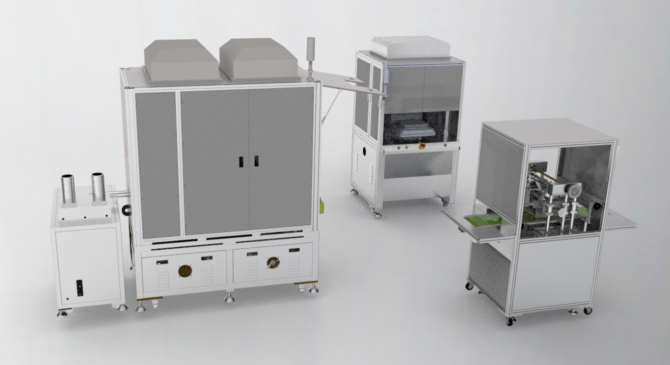 Combination of laminating machine 3D model_2
