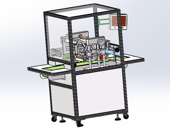 Combination of laminating machine 3D model_11