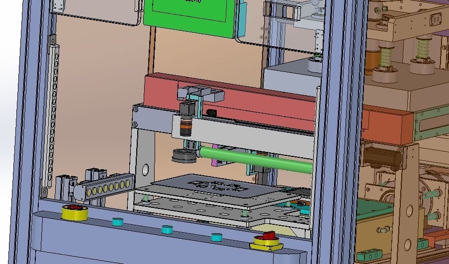 Combination of laminating machine 3D model_7