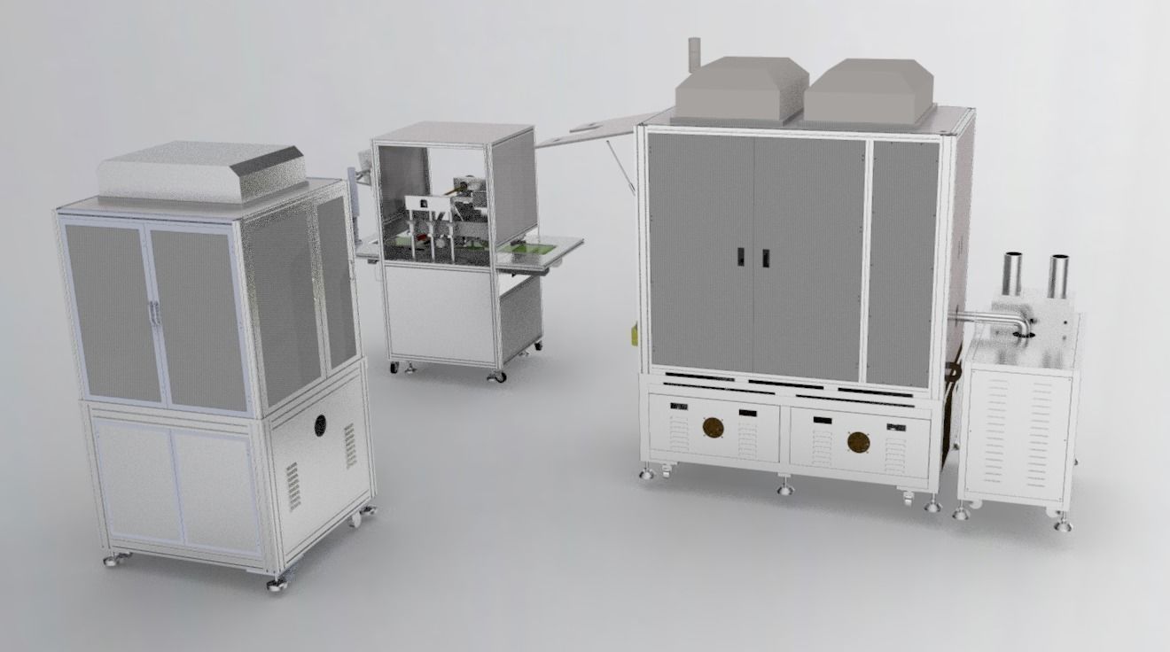 Combination of laminating machine 3D model_3