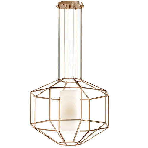 Silhouette 1 Light Gold Leaf Pendant 3D model