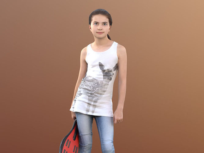Sophie 10052 - Walking Casual Child Low-poly 3D model