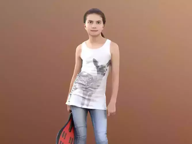 Sophie 10052 - Walking Casual Child Low-poly 3D model