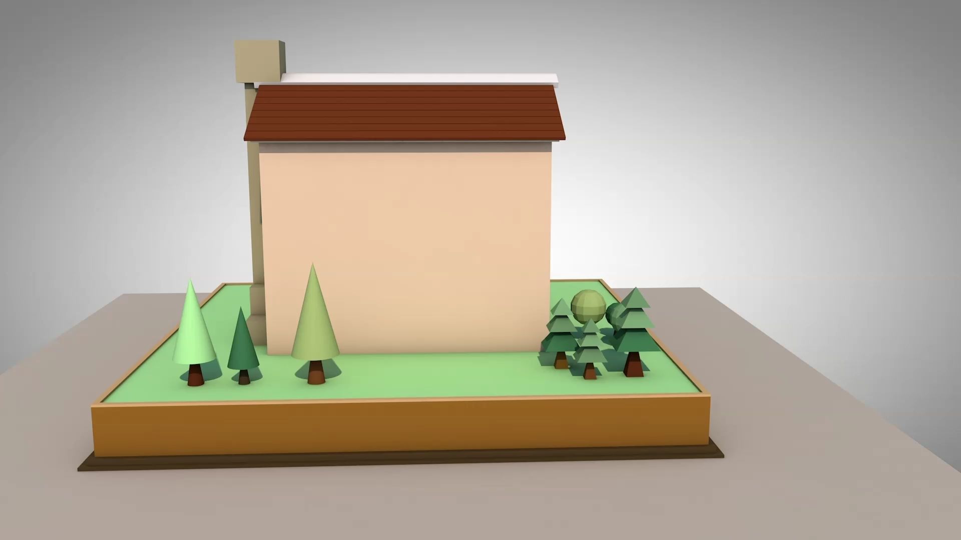 Low-poly House Low-poly 3D model_5