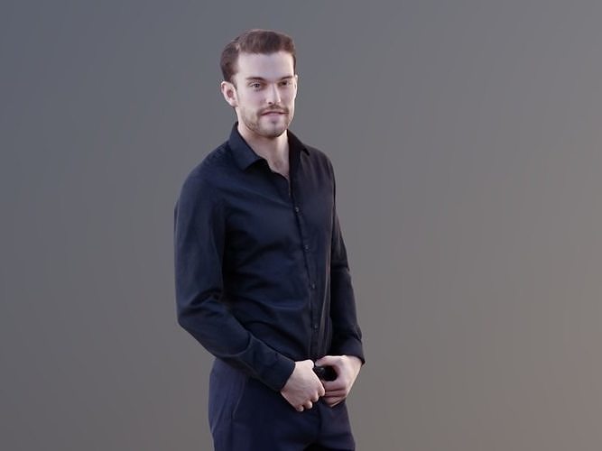 Kenneth 10056 - Standing Business Man Low-poly 3D model