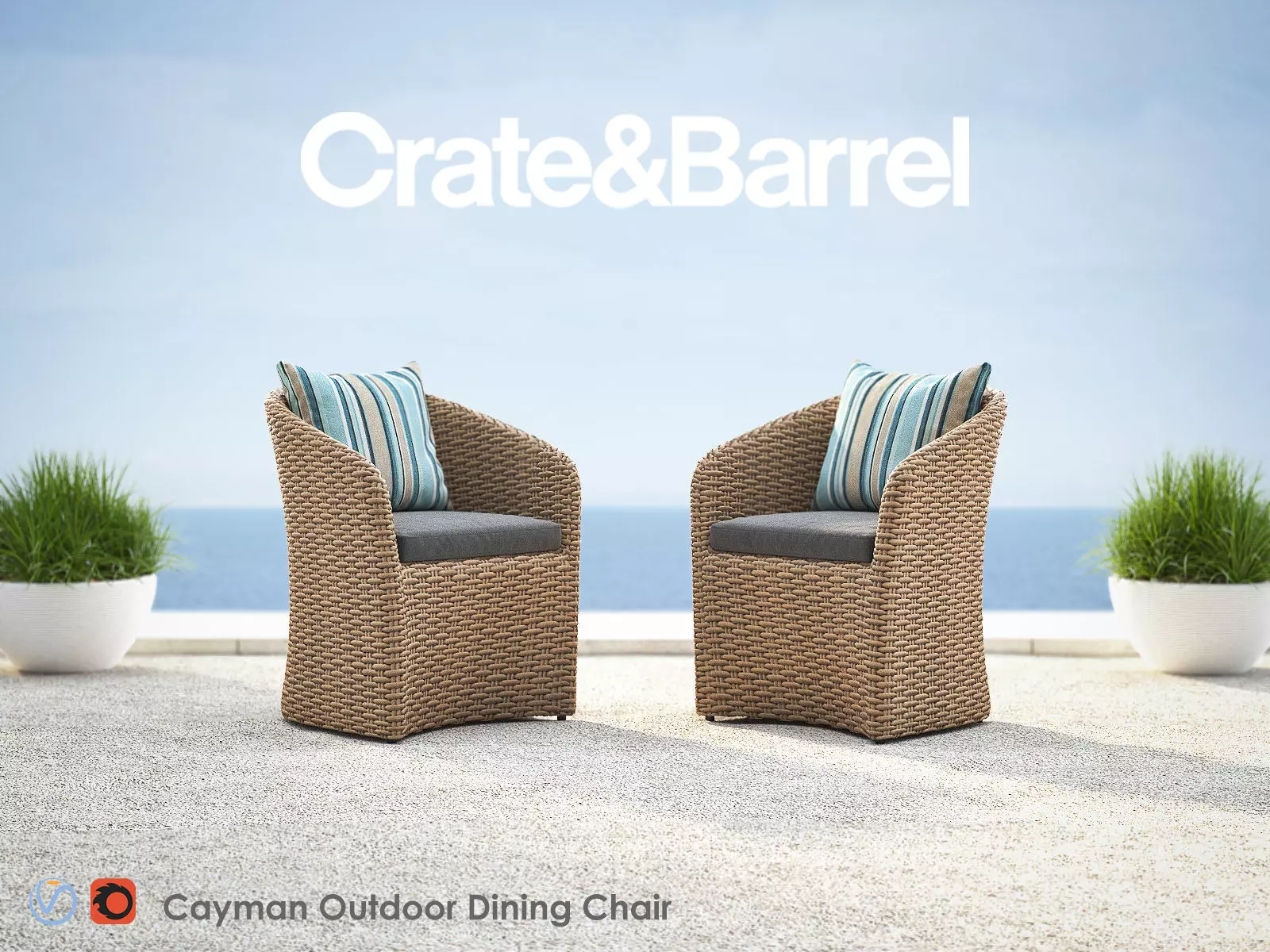 CAYMAN Outdoor Dining Chair 3D model_0