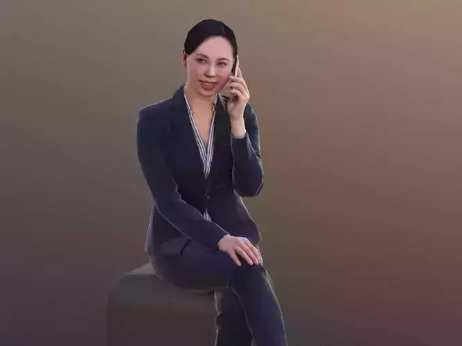 Bao 10279 - Business Talk Woman Low-poly 3D model